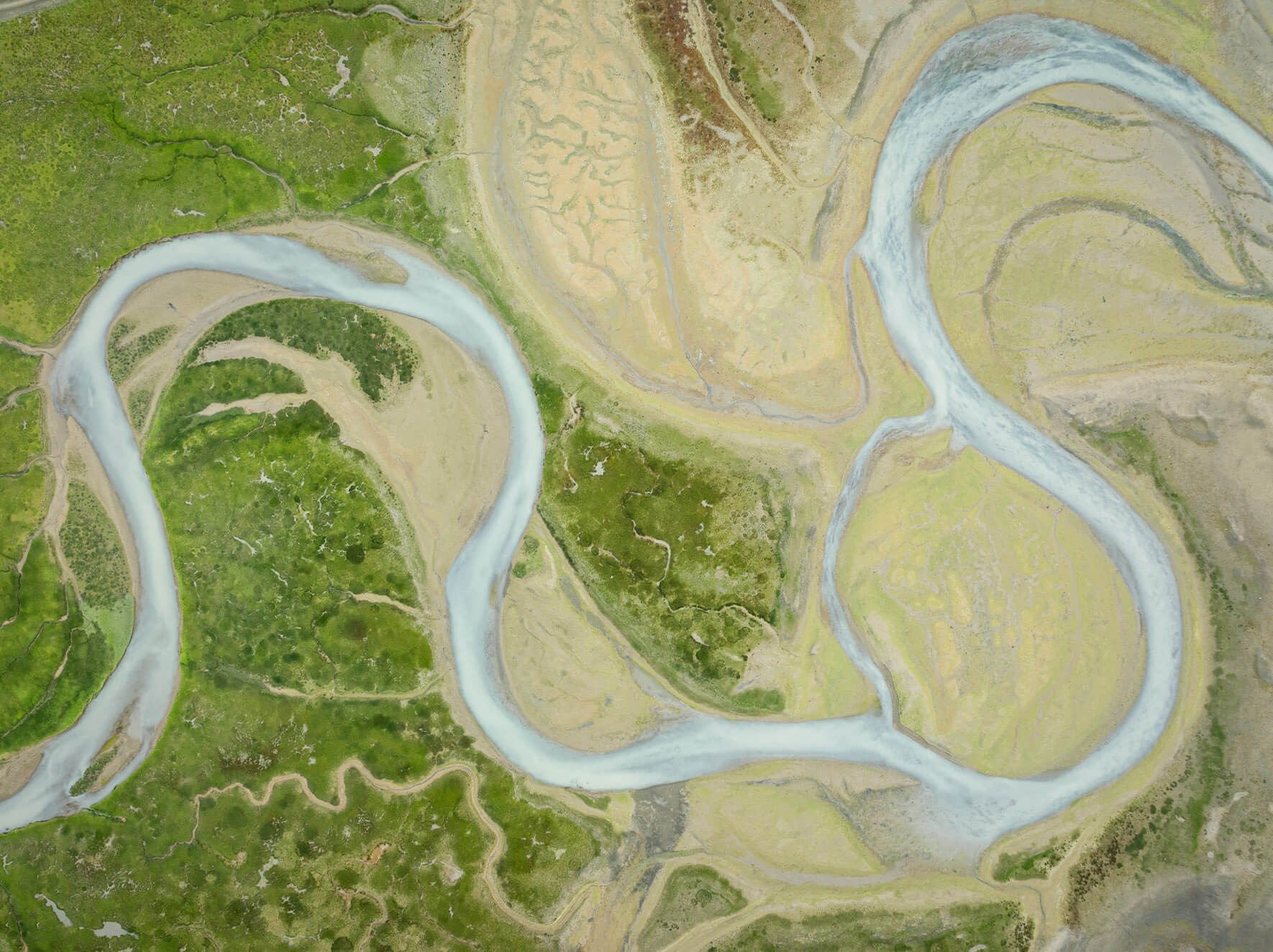 Braided river landscape
